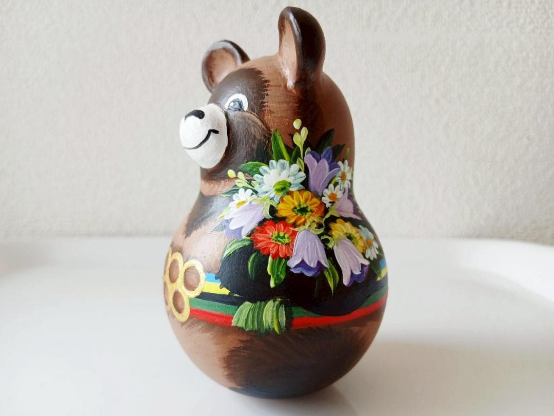 【CBT075】9cm級おきあがりこぼし(大) スベトラーナモスクワ五輪ミ-シャ