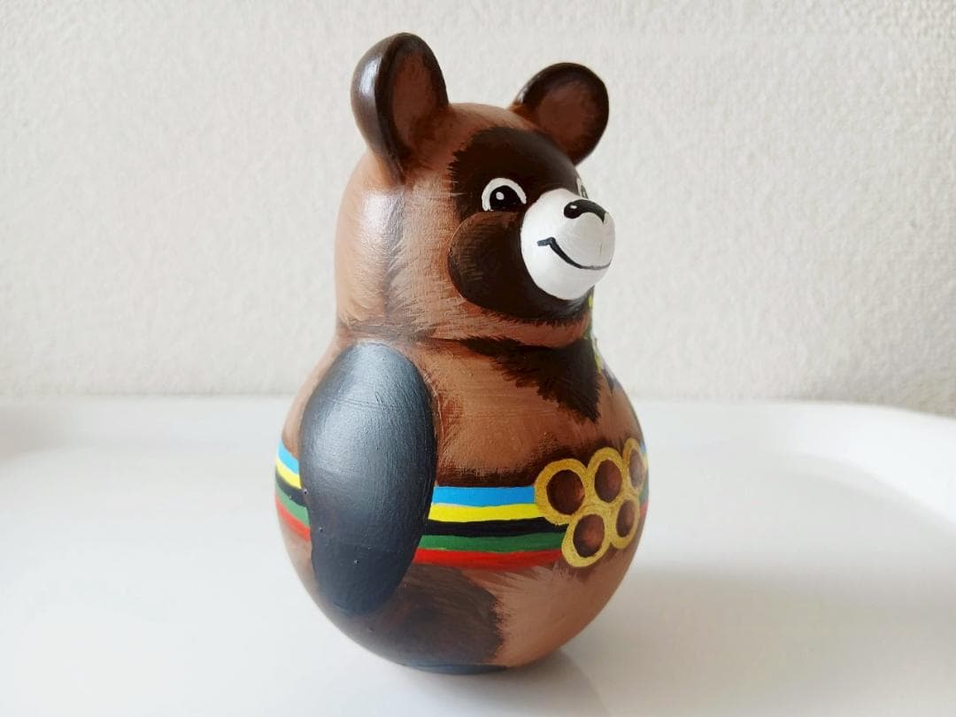 【CBT075】9cm級おきあがりこぼし(大) スベトラーナモスクワ五輪ミ-シャ