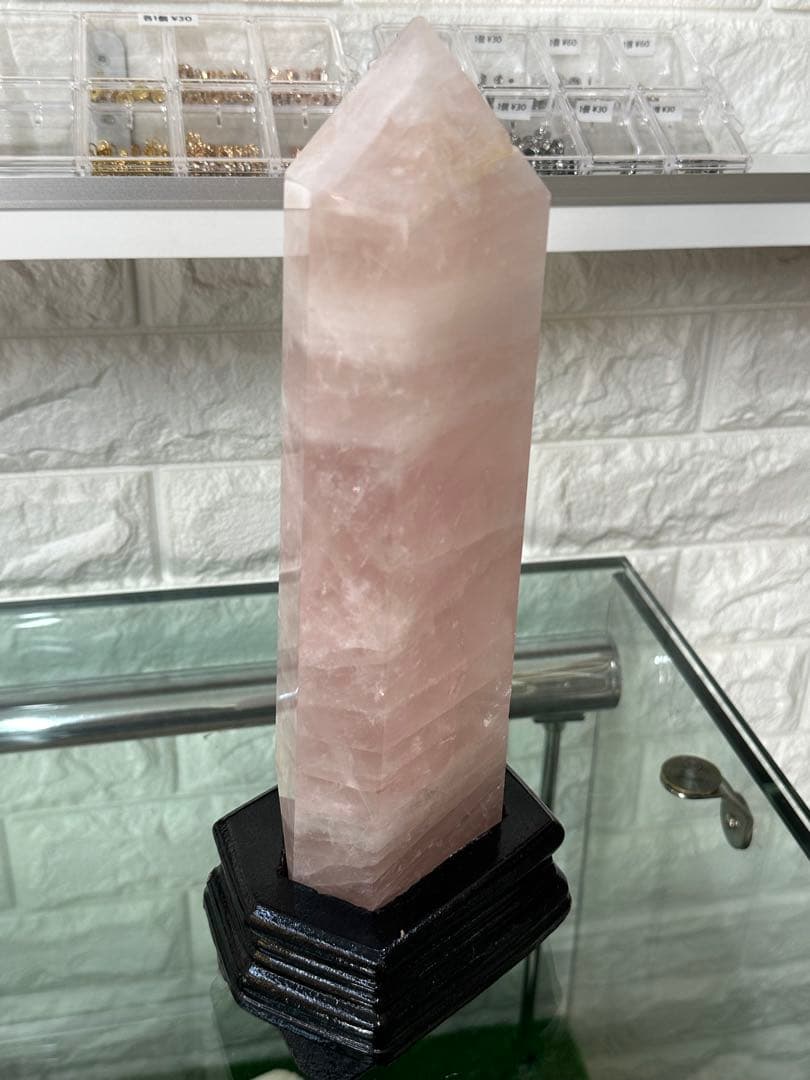 ローズクォーツ ポイント（タワー）