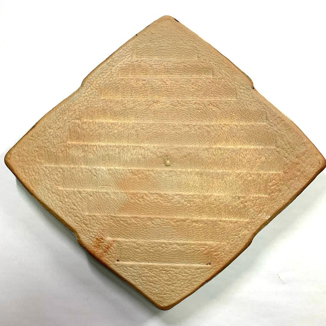 【新品未使用】　たち吉　市松　大皿　瀬戸焼 織部　菱形 角皿　5枚セット