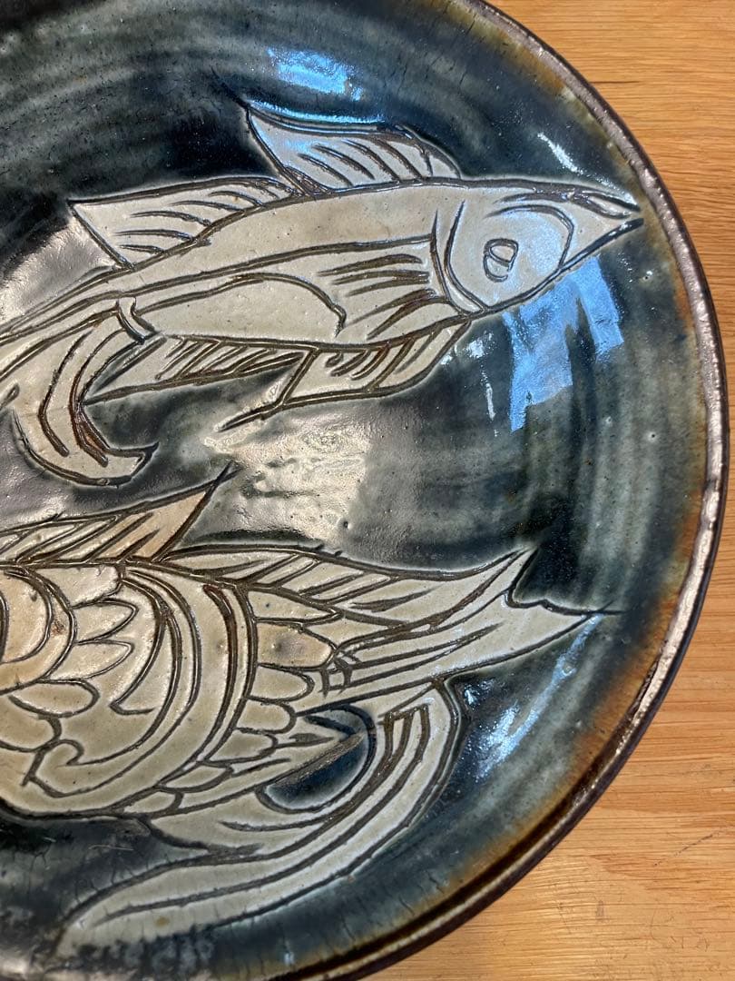 金城次郎 壺屋時代 魚紋皿／直径22cm 民藝 - メルカリ