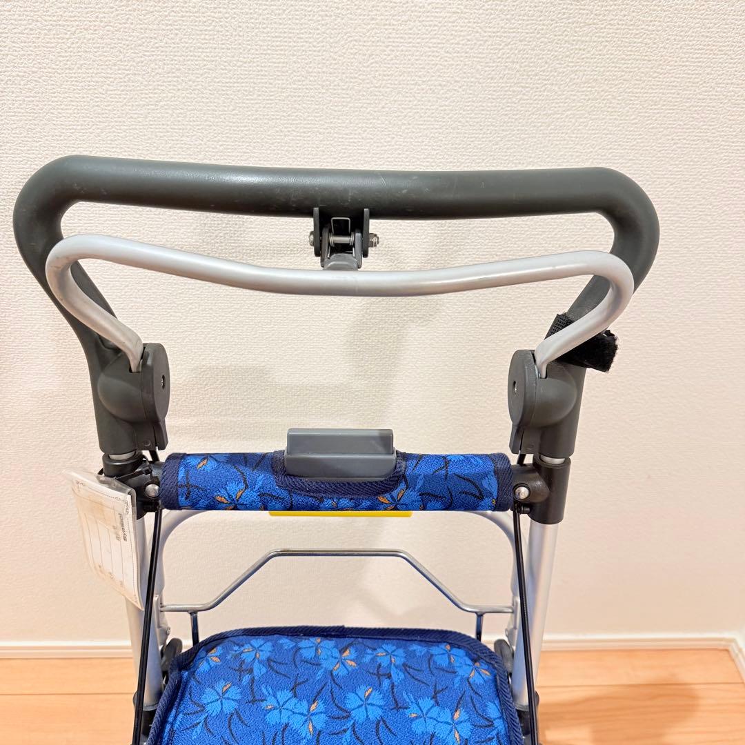 【須恵廣工業】美品　シルバーカー　スイートIII なでしこ紺 取説付き