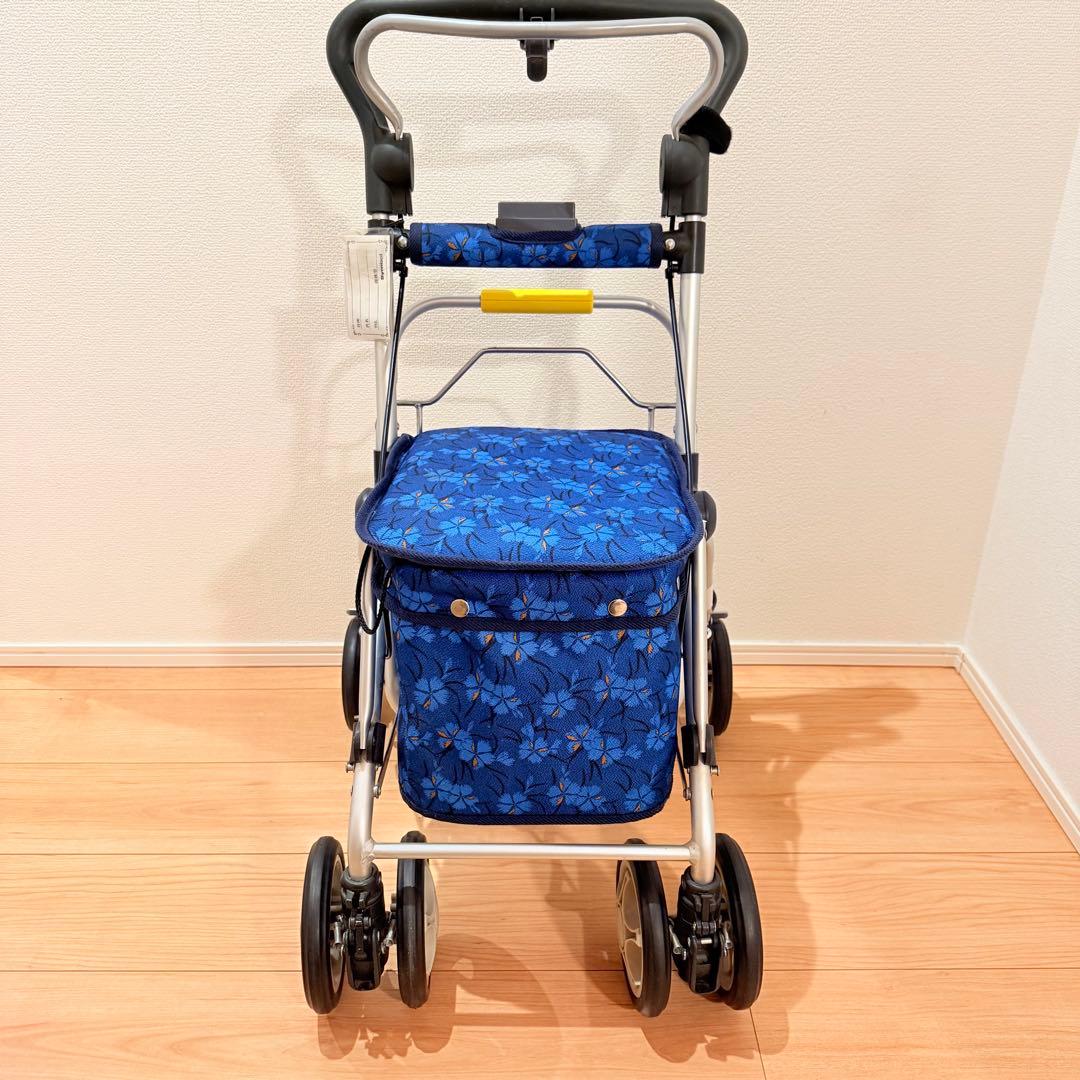 【須恵廣工業】美品　シルバーカー　スイートIII なでしこ紺 取説付き