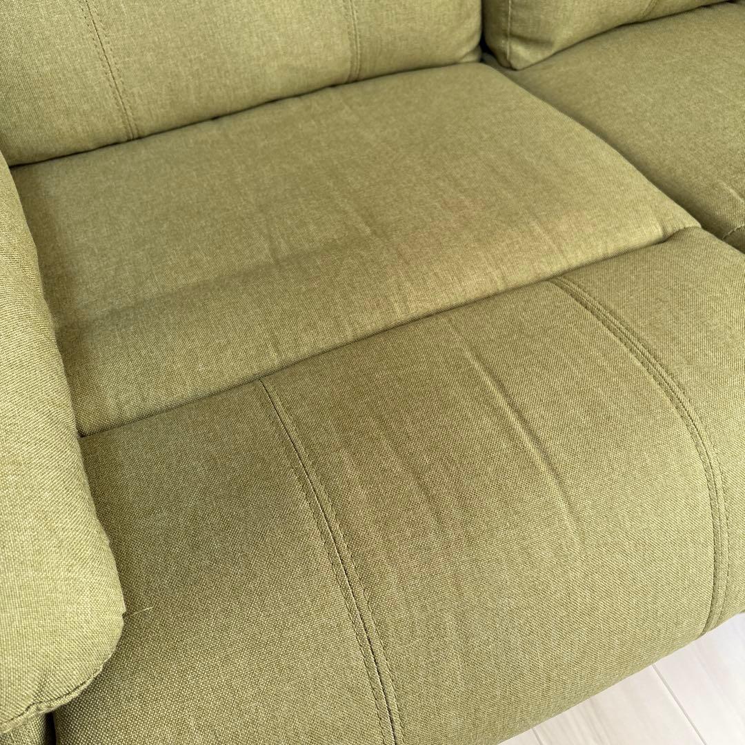 ニトリ　ソファ　グリーン リクライニングソファ