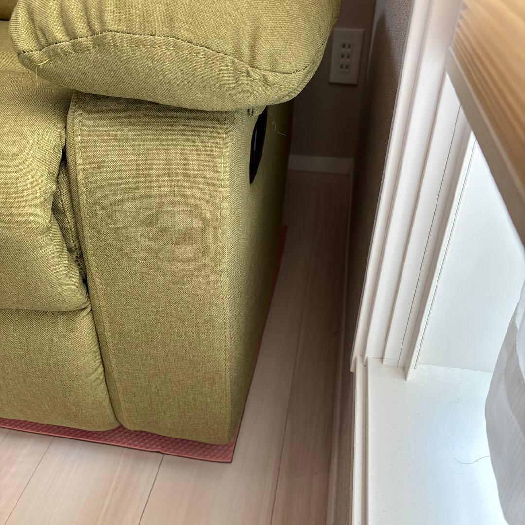 ニトリ　ソファ　グリーン リクライニングソファ