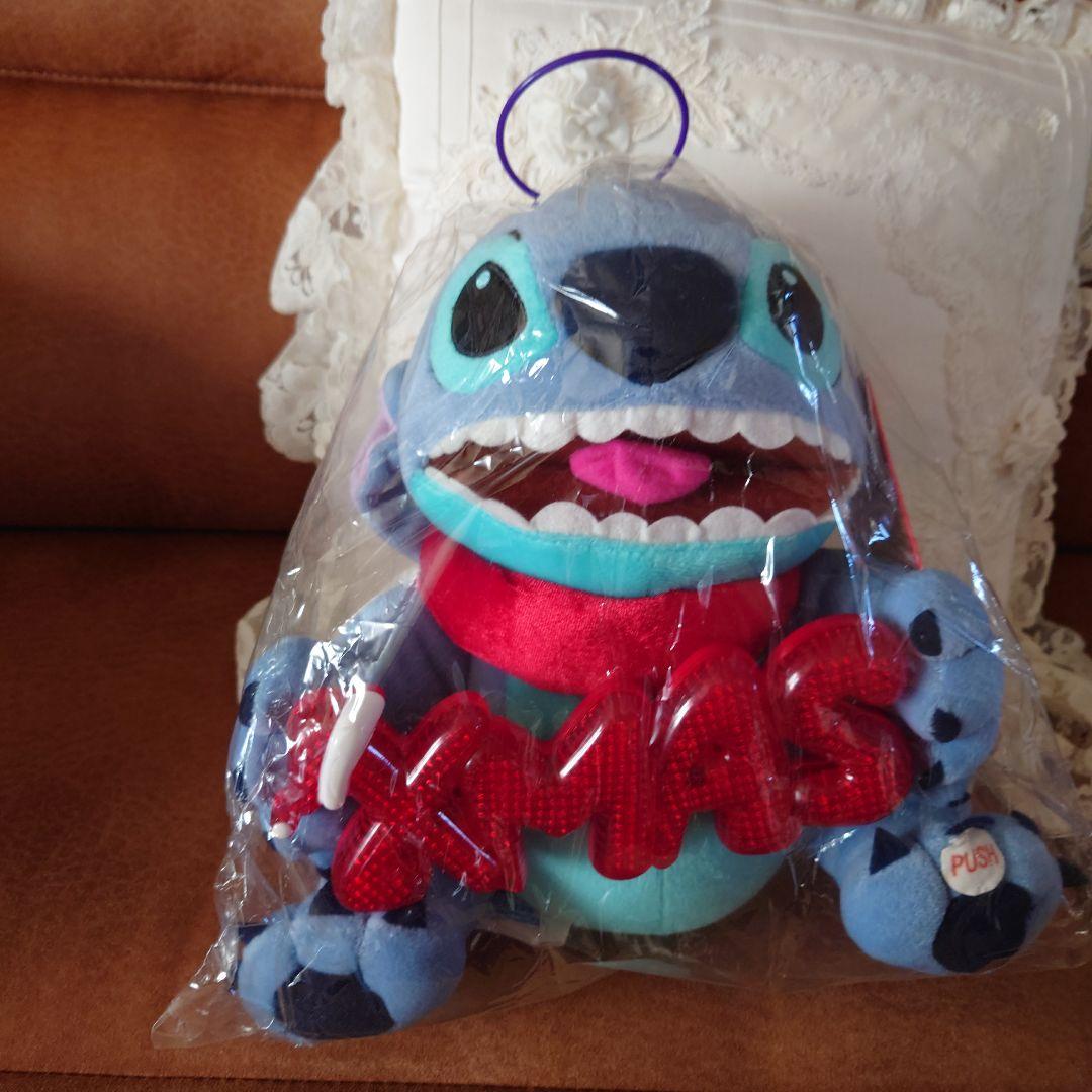 スティッチ クリスマスぬいぐるみ 光る メロディ - メルカリ