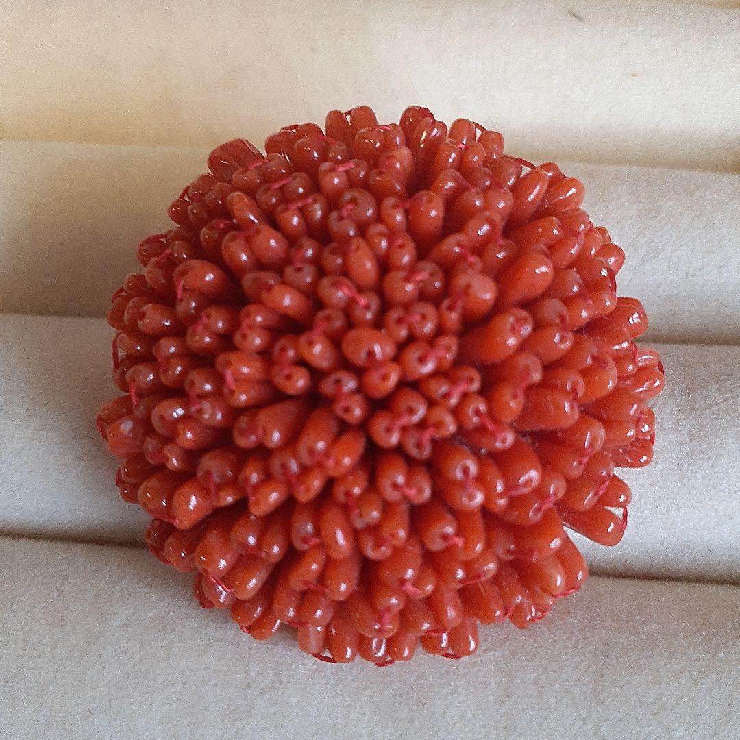 赤珊瑚ブローチ&ネックレス　沖縄産天然赤珊瑚　新品未使用