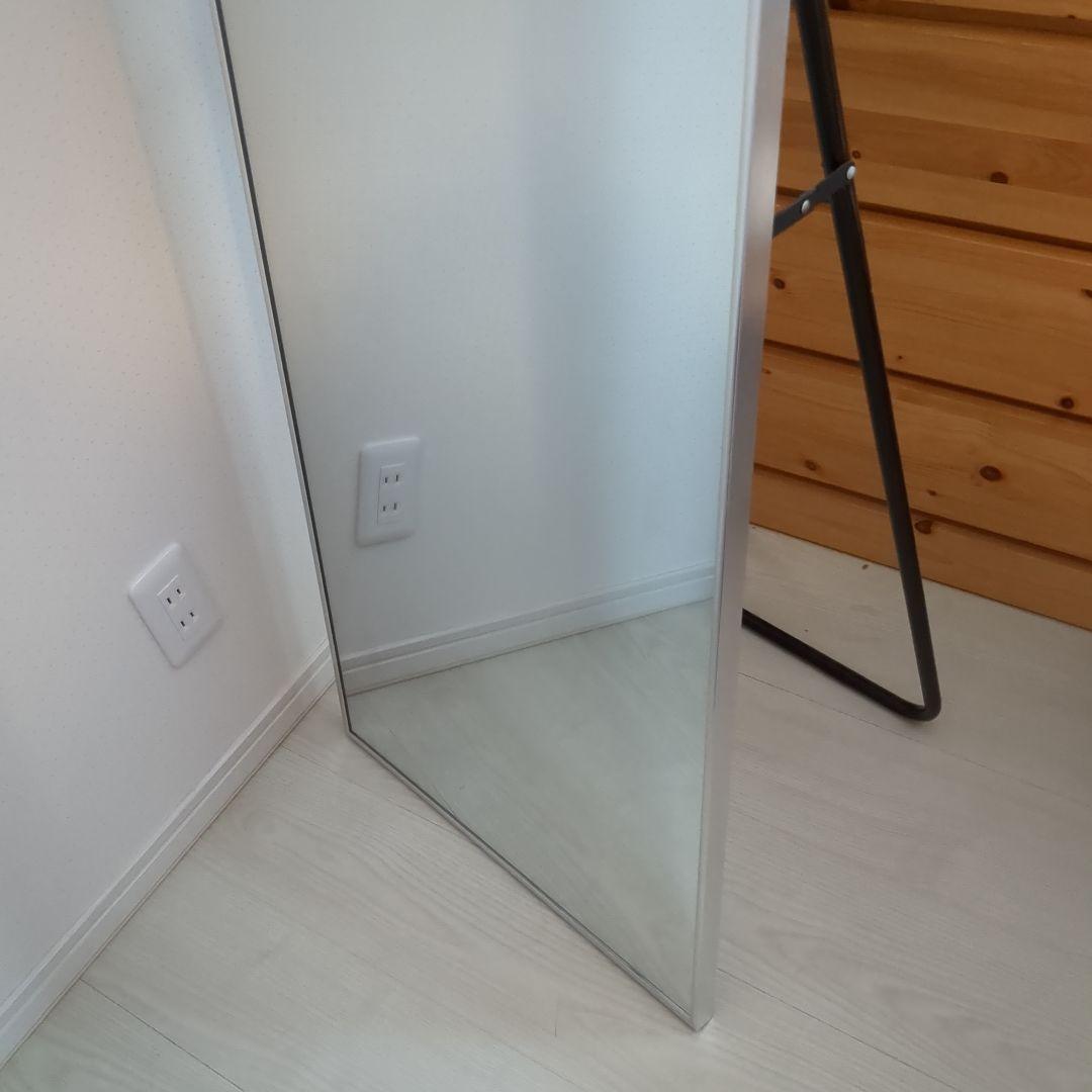 シルバー スタンドミラー シンプルデザイン