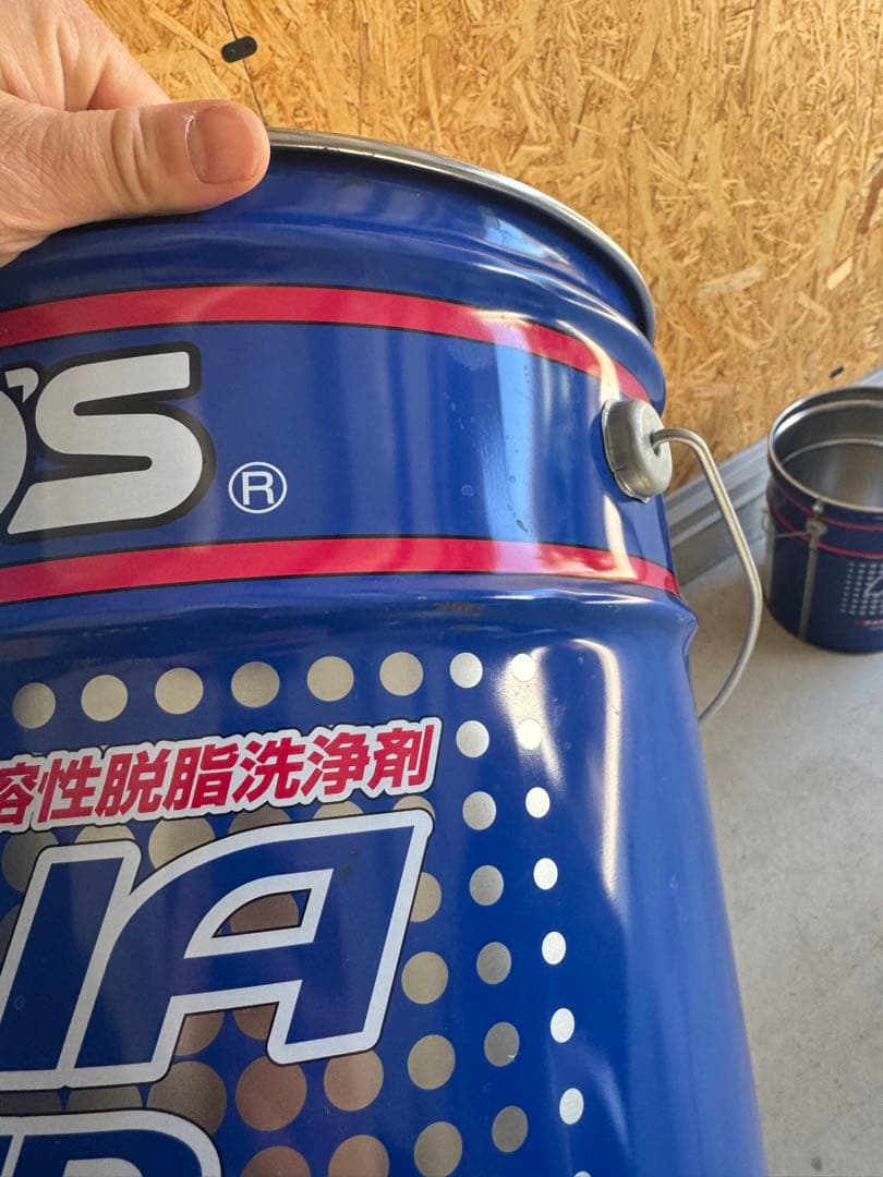 火消し　ペール缶　使い方色々　ガレージ　BBQ インテリア