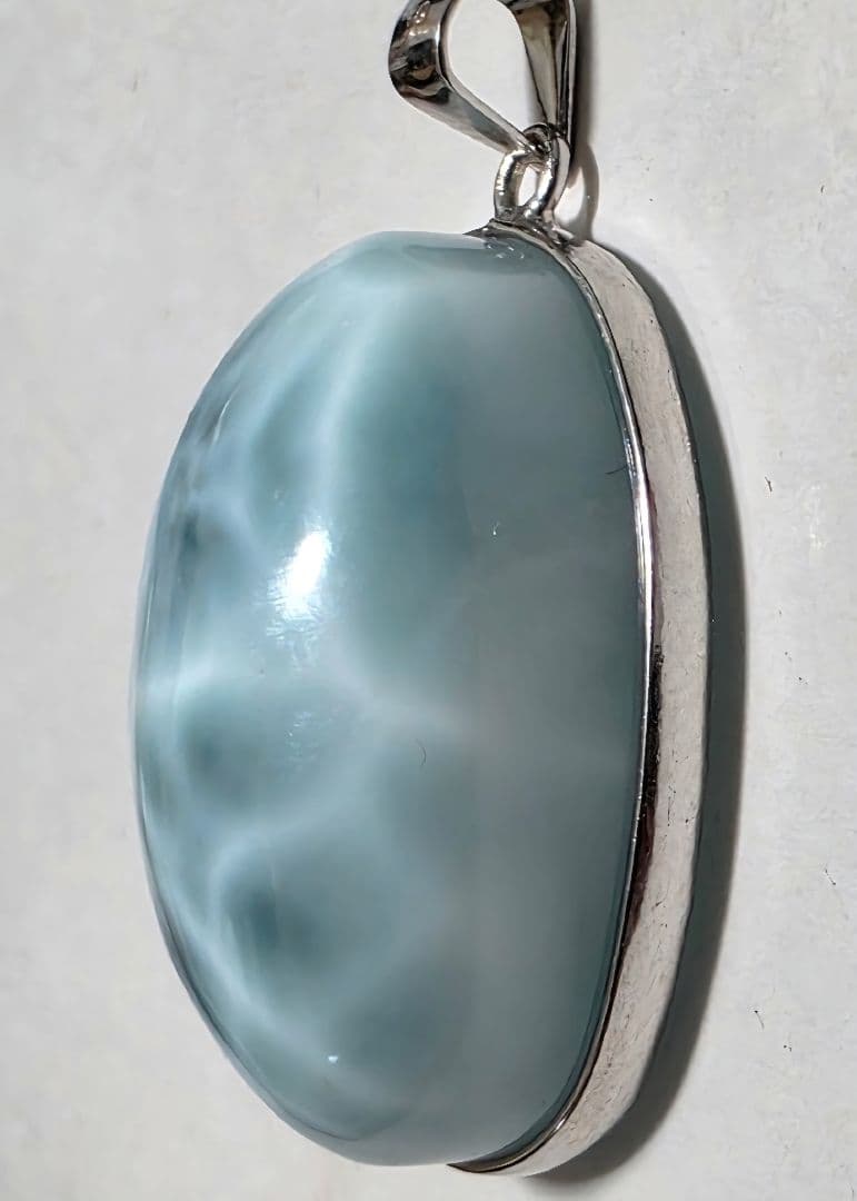 高品質　ドミニカ共和国産　ペクトライト　ラリマー　ペンダント　S925