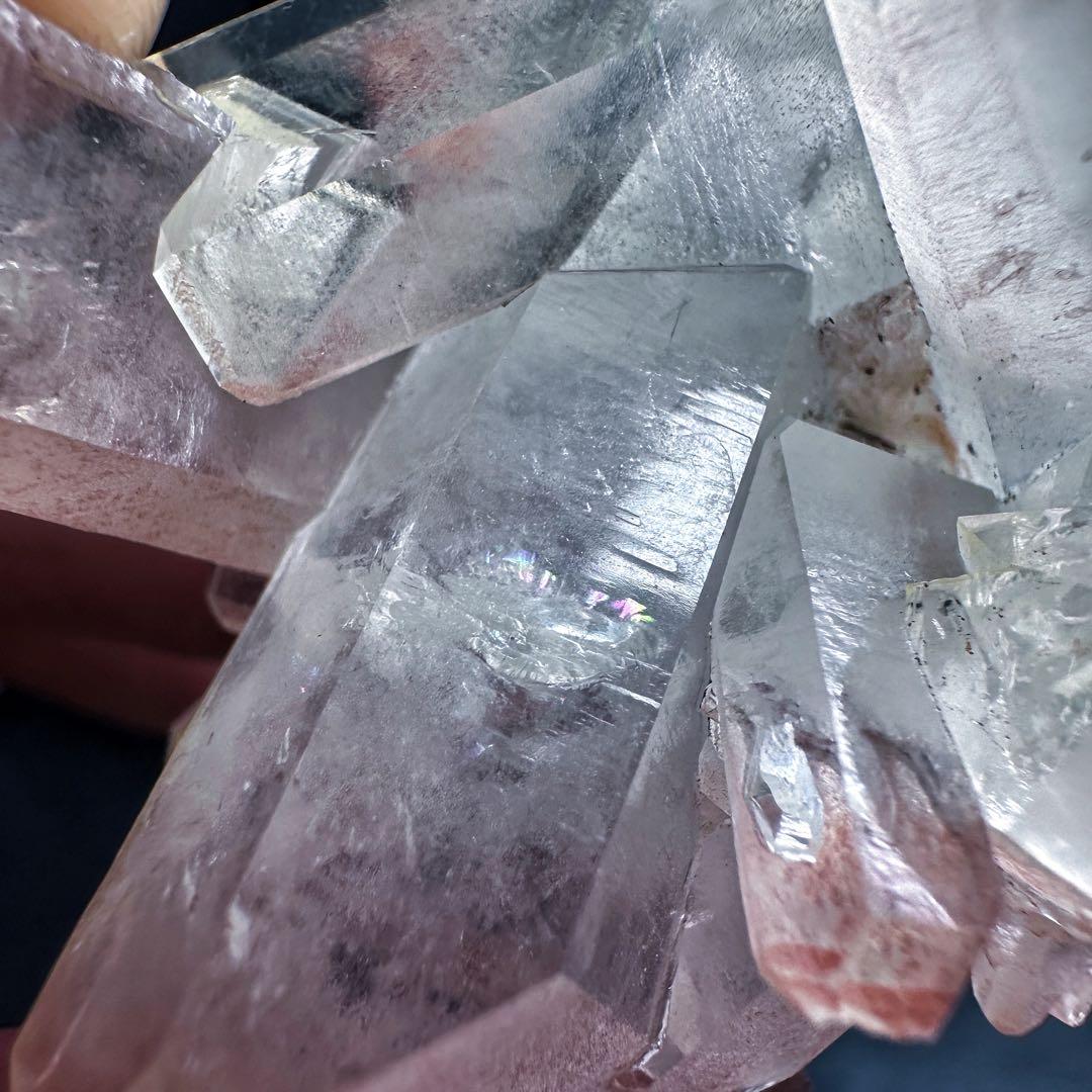 希少❗️高品質❗️超綺麗☆ピンク♡ヒマラヤ水晶 クラスターレインボー天然石A1376