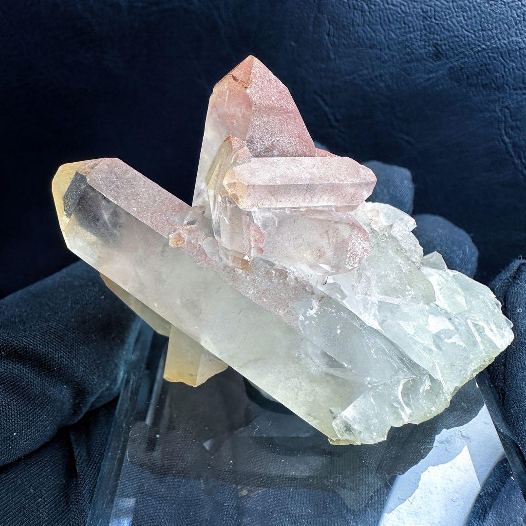 希少❗️高品質❗️超綺麗☆ピンク♡ヒマラヤ水晶 クラスターレインボー天然石A1376