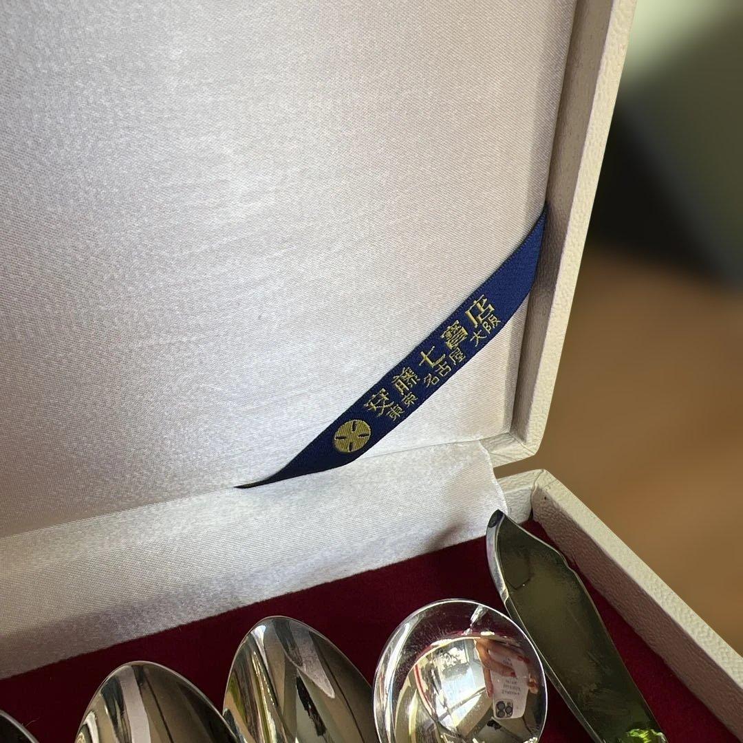 ヴィンテージ　安藤七宝店　七宝焼　シルバー　カトラリーセット