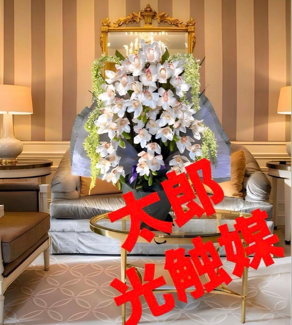 光触媒　人工観葉植物　フェイクグリーン　胡蝶蘭　シンピジューム６本立ち