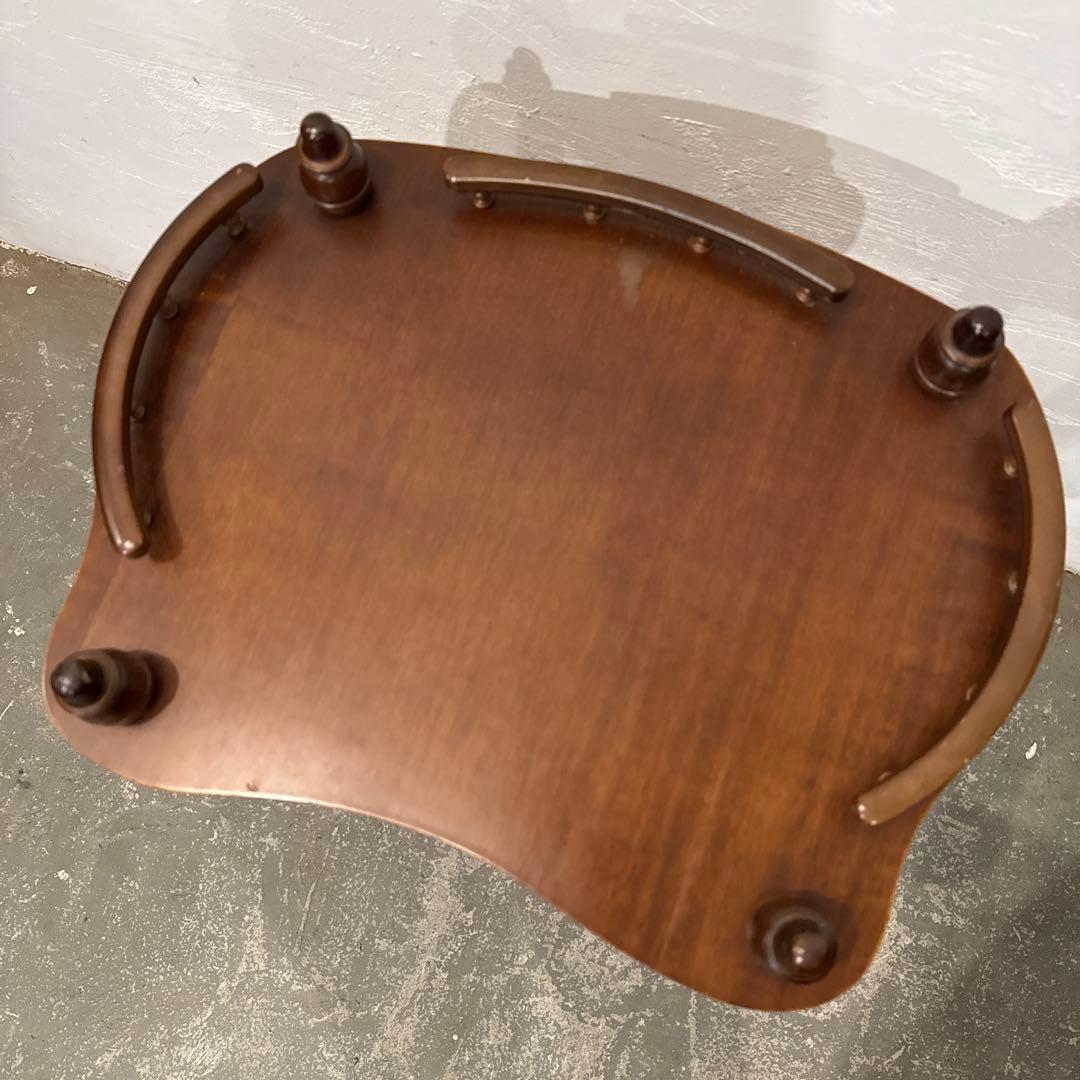 ヴィンテージ　木製サイドテーブル　ベッドサイドテーブル　花台