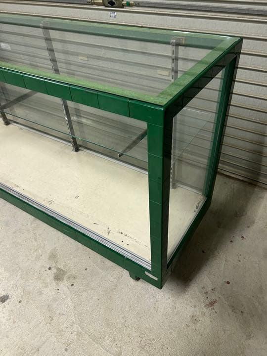 たかたのメル便で発送☆昭和レトロ　ガラスケース　ポップ　グリーン