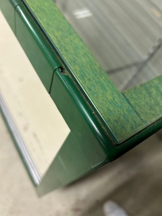 たかたのメル便で発送☆昭和レトロ　ガラスケース　ポップ　グリーン