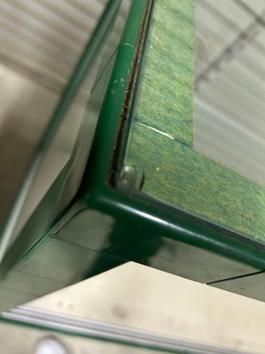 たかたのメル便で発送☆昭和レトロ　ガラスケース　ポップ　グリーン