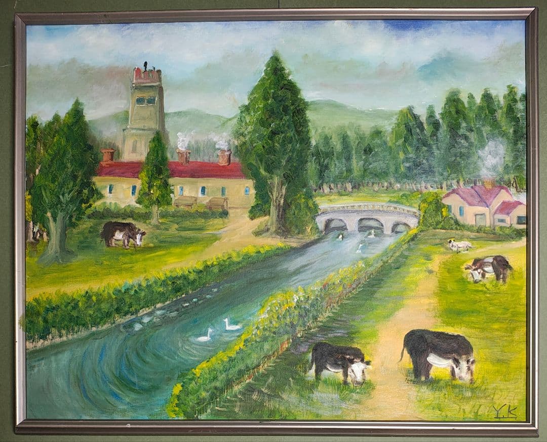 送料込・即発】F30号×2枚 アルミ仮縁 公募展 油絵キャンバス付 訳あり