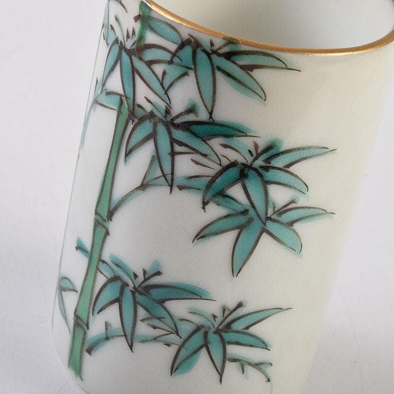 茶道具 渋草焼 渋草柳三作 色絵竹文 茶布筒 共箱 V 8990 - メルカリ