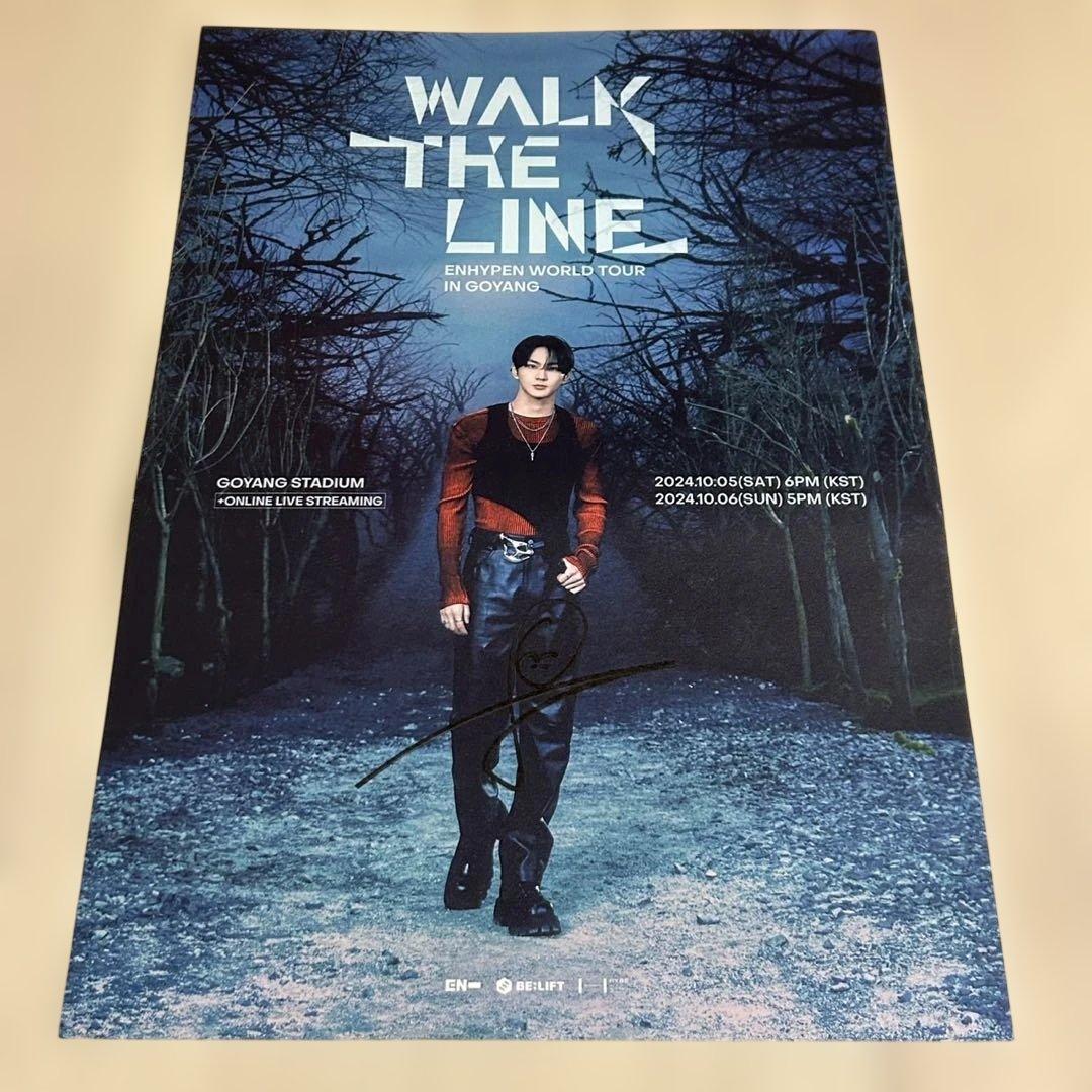 ジョンウォン直筆サイン入りポスター ENHYPEN WALK THE LINE - メルカリ