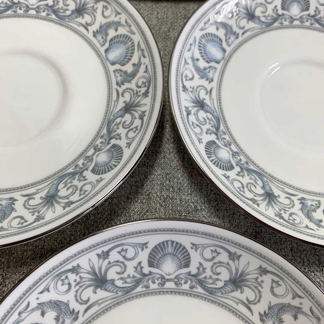 ウェッジウッド　ドルフィン　スープ　カップ＆　ソーサー　黒壺　ダブルハンドル