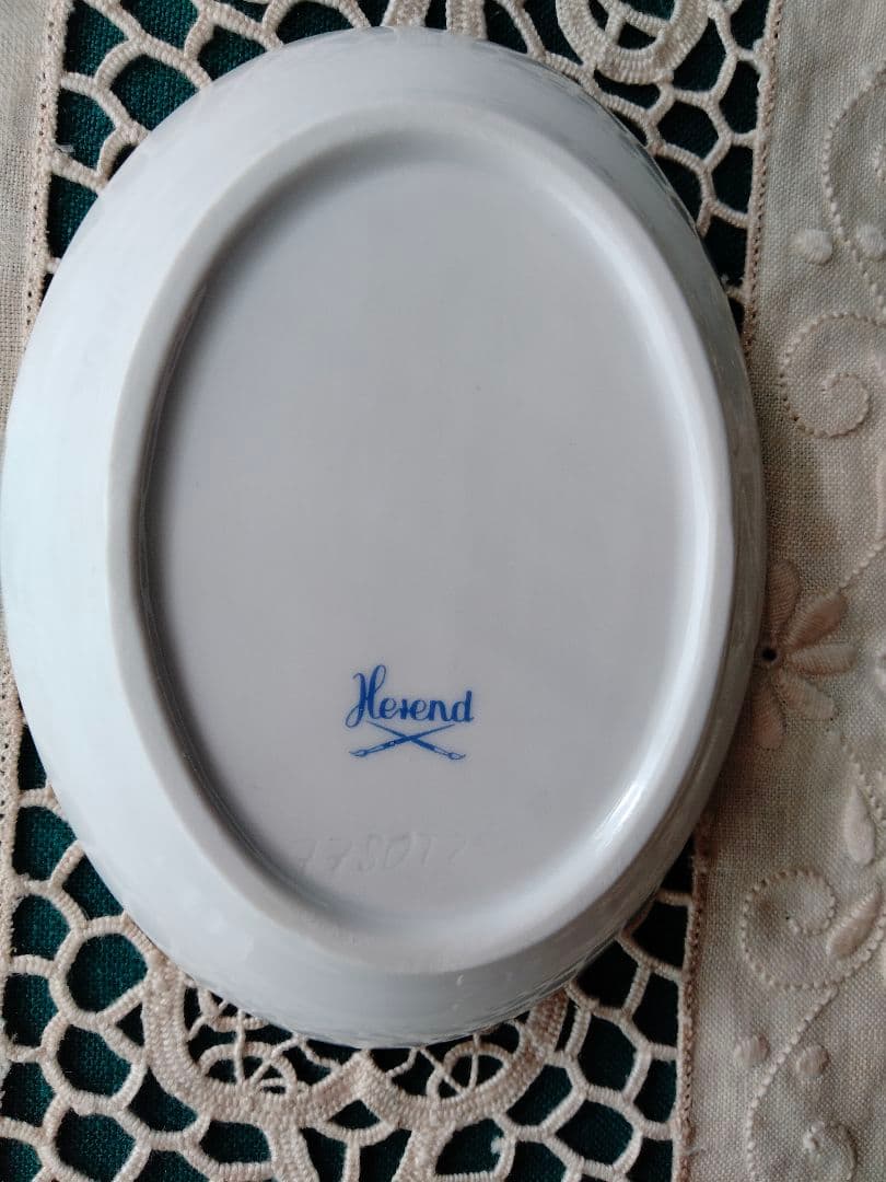 HEREND 小皿　楕円　ロスチャイルドバード