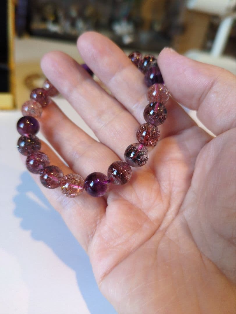 スーパーセブン ブレスレット 天然石 透明度抜群 パワーストーン アクセサリー