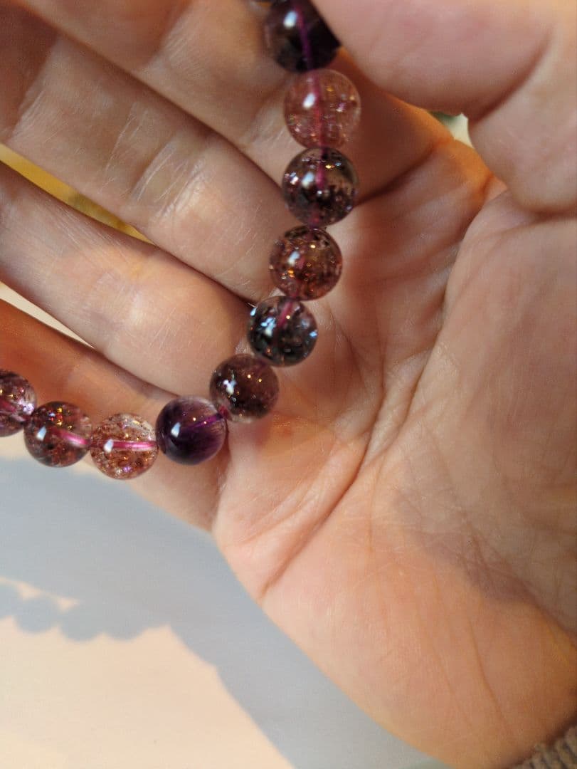 スーパーセブン ブレスレット 天然石 透明度抜群 パワーストーン アクセサリー