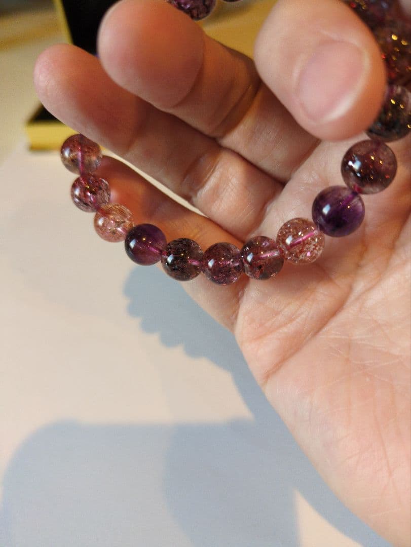 スーパーセブン ブレスレット 天然石 透明度抜群 パワーストーン アクセサリー