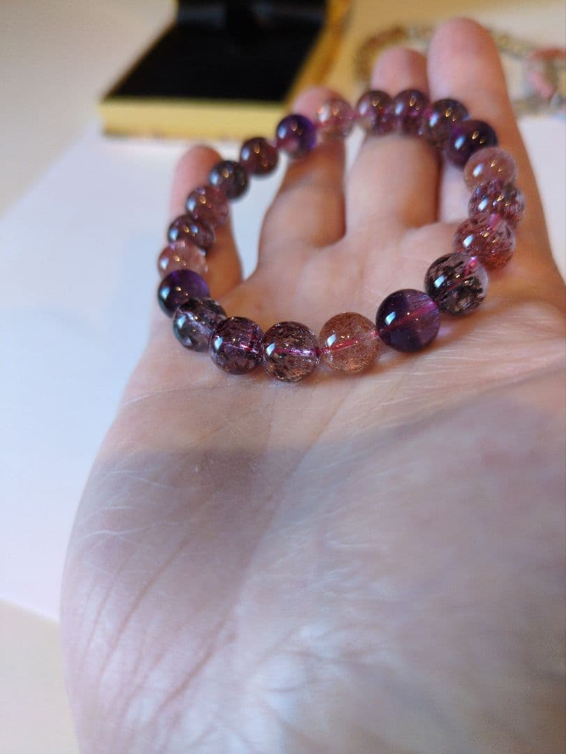 スーパーセブン ブレスレット 天然石 透明度抜群 パワーストーン アクセサリー