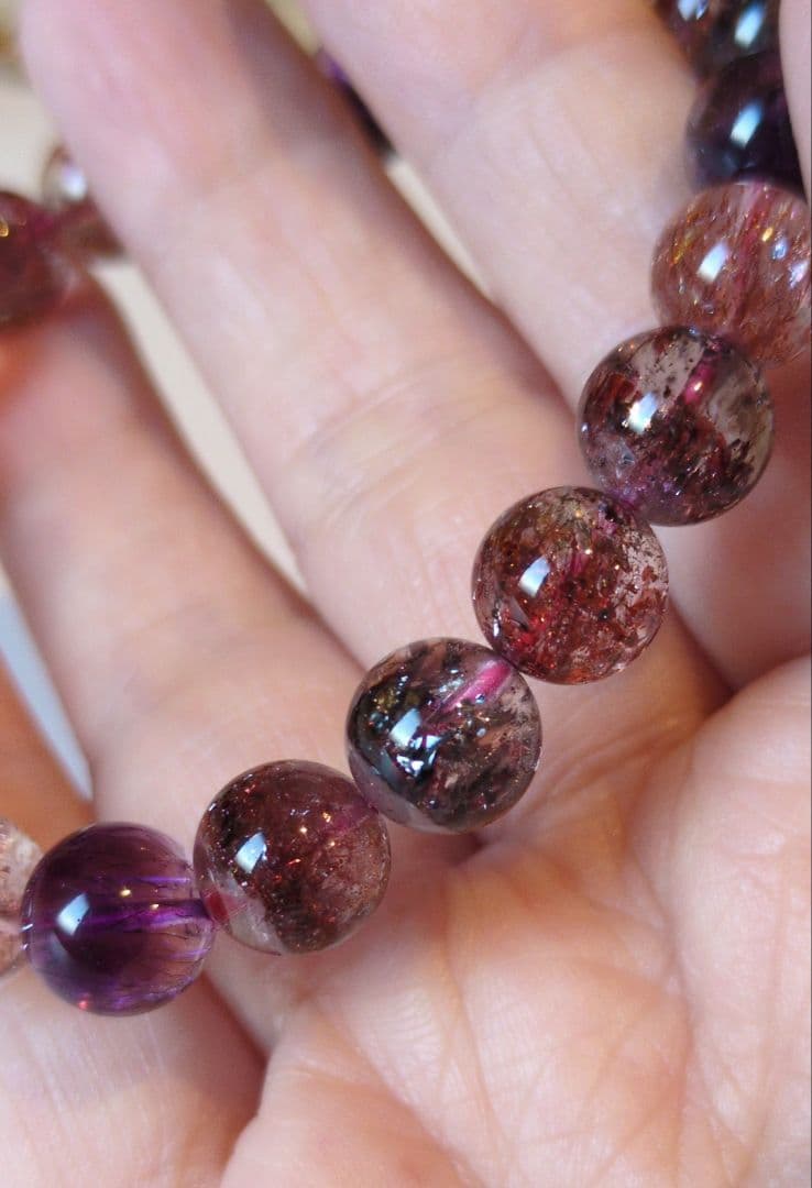 スーパーセブン ブレスレット 天然石 透明度抜群 パワーストーン アクセサリー