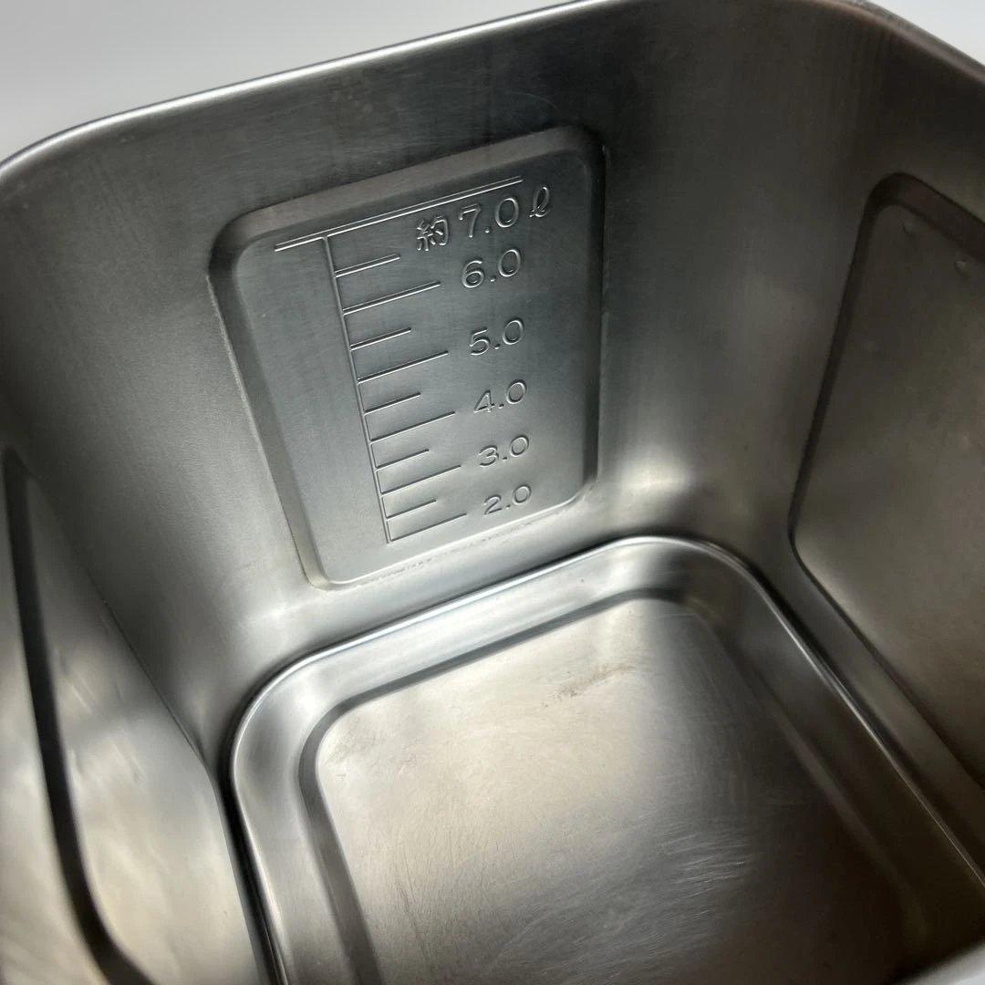 目盛付角型キッチンポットコイヌ印 ストッカー 保存容器ステンレス蓋付 27cm