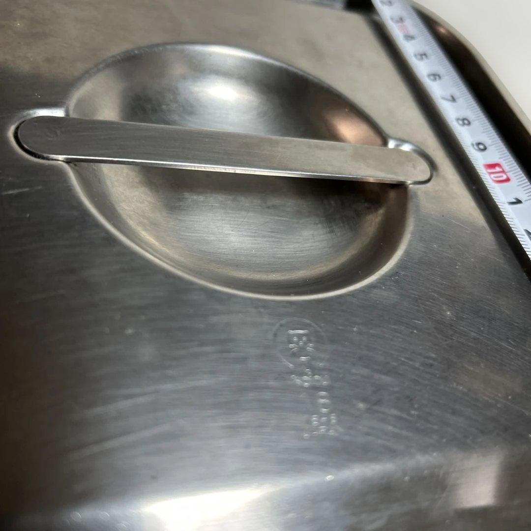 目盛付角型キッチンポットコイヌ印 ストッカー 保存容器ステンレス蓋付 27cm