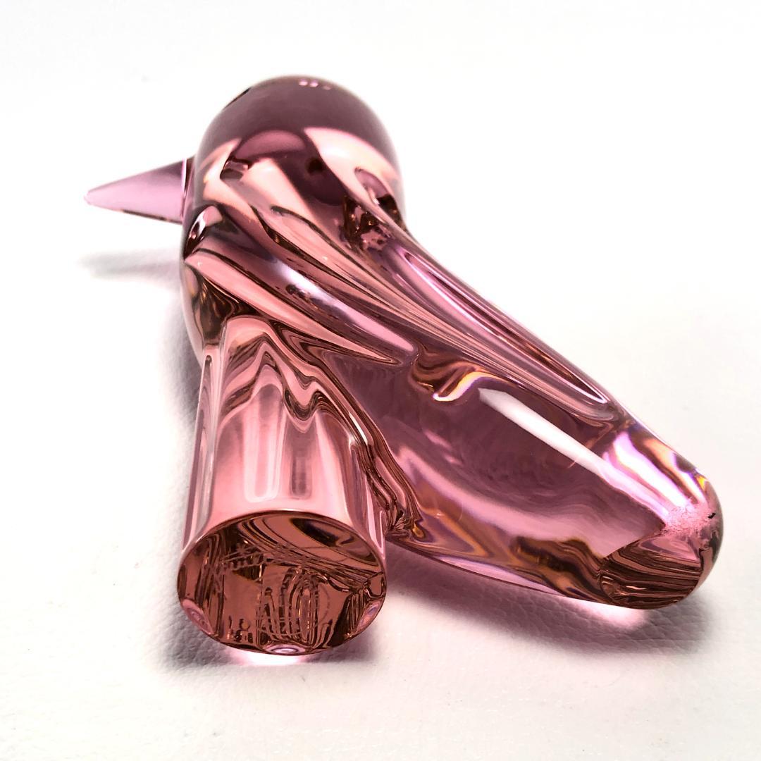 【美品】バカラ／ファウナクリストポリス バード ピンク／BC261