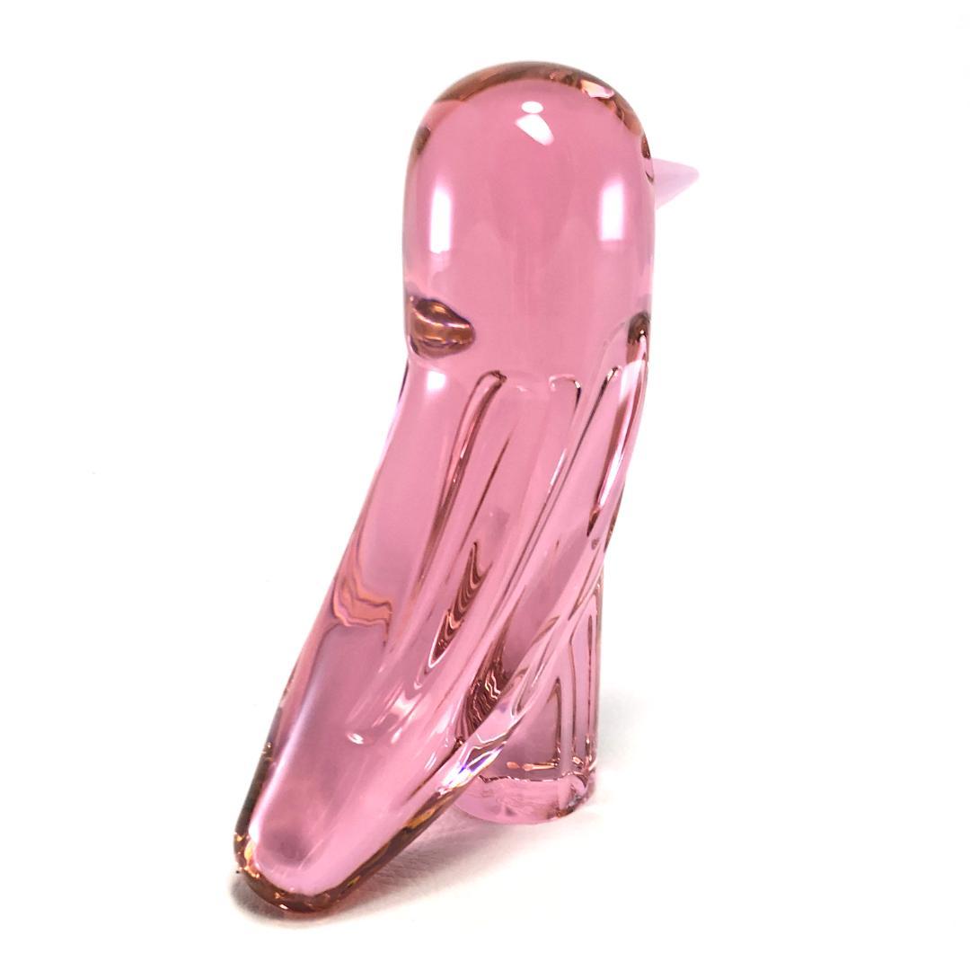 【美品】バカラ／ファウナクリストポリス バード ピンク／BC261
