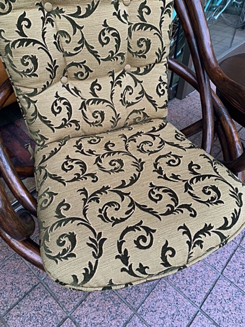 ヴィンテージ高級ラタン回転ソファー