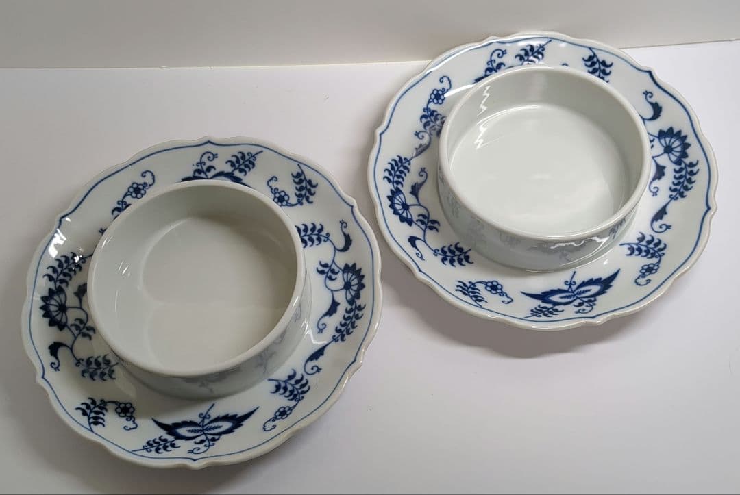 Blue Danube　ブルーダニューブ　丸型カバーバターディッシュ　2個セット