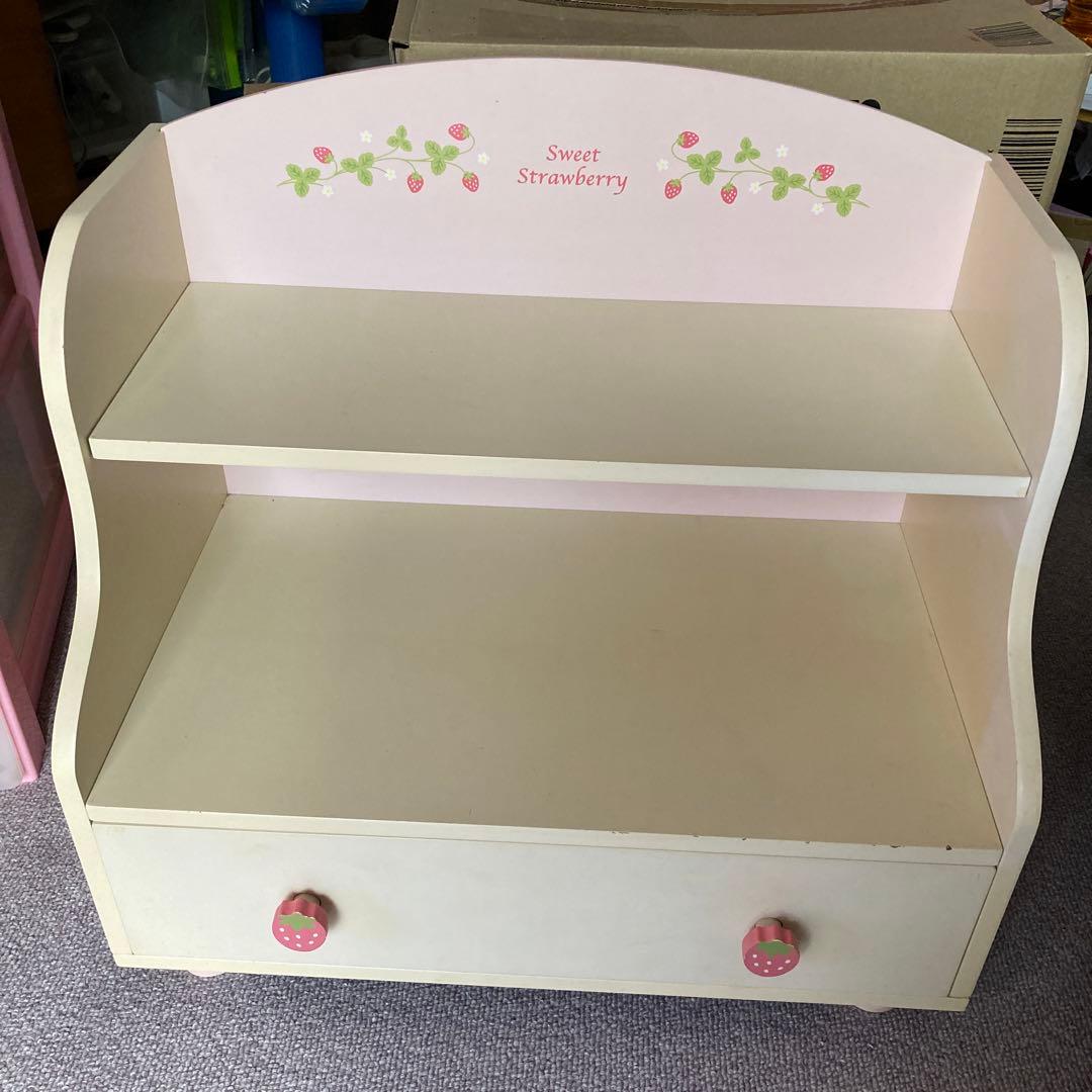 マザーガーデン　棚　シェルフ　ベッドサイドチェスト　木製家具　うさもも　野いちご