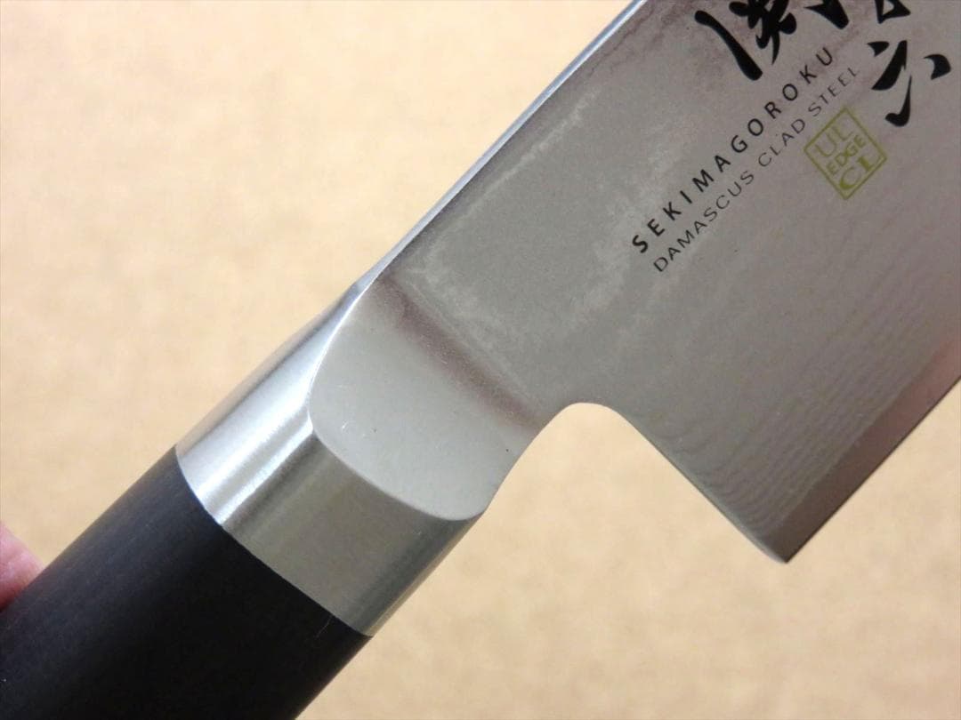 関の刃物 小三徳包丁 145mm 貝印 関孫六 ダマスカス ステンレス材 両刃