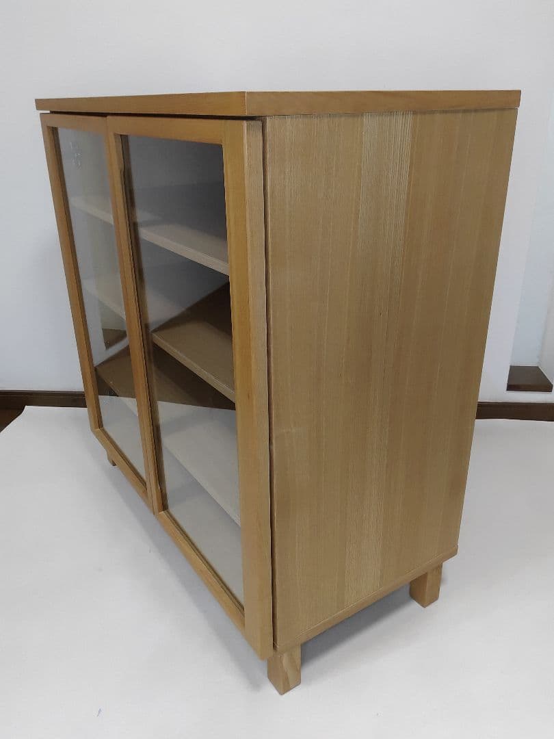 美品　廃盤希少　MUJI　無印良品　ガラスキャビネット　食器棚　送料無料