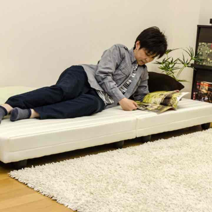 コンパクト 脚付マットレス　ロータイプ　シングル