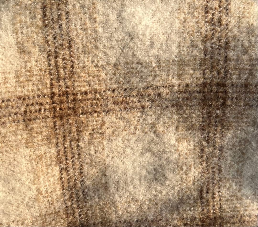 SF/Z/I チェック柄　ベージュ　ブラウン　大きめバッグ