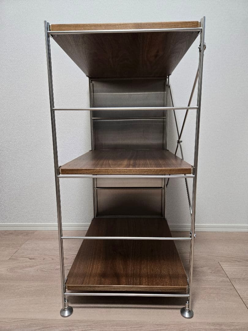無印良品 / ステンレスユニットシェルフ・ウォールナット材棚セット・小