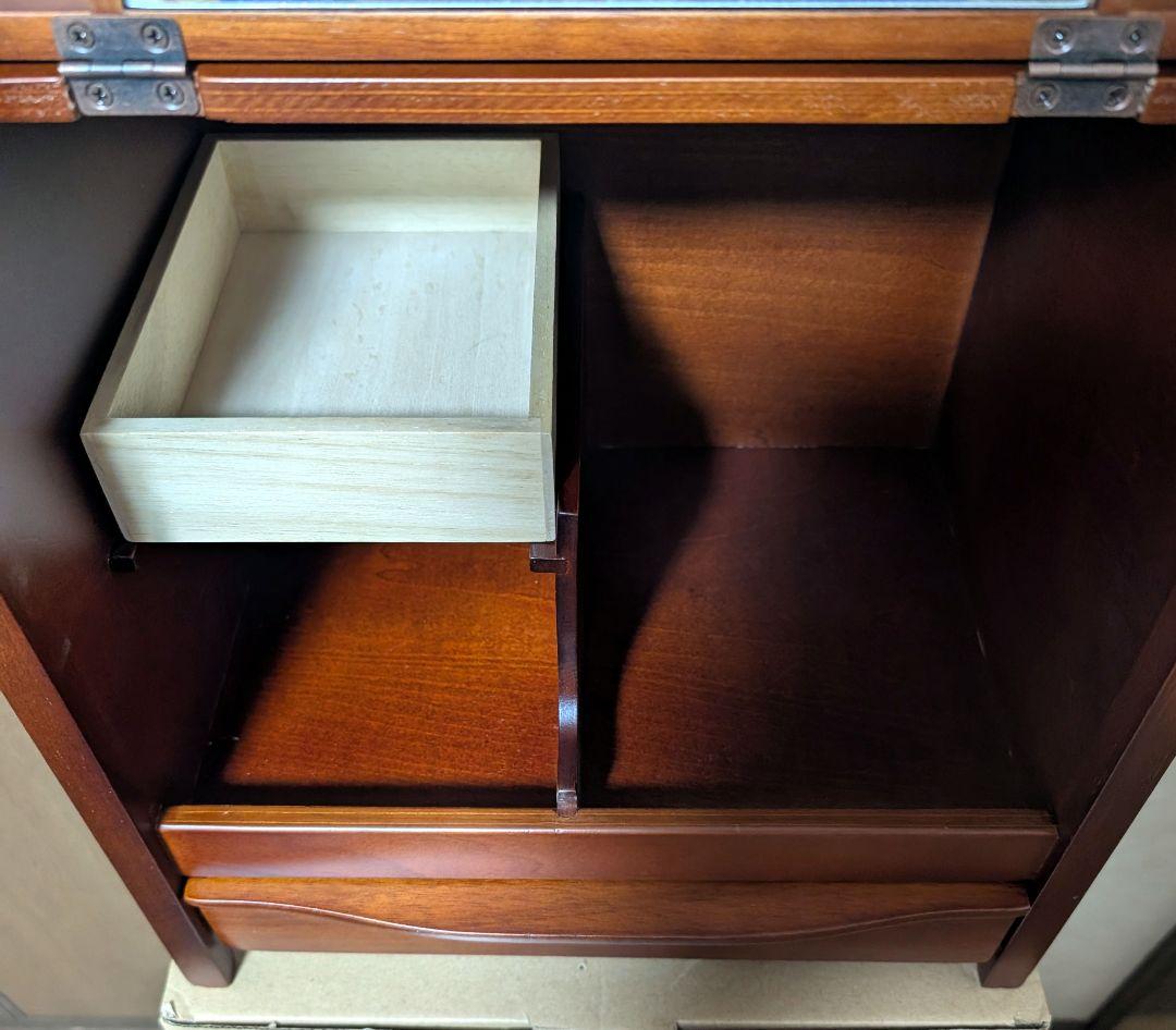 【未使用】木製ドレッサー ミラー付き 引き出し付き