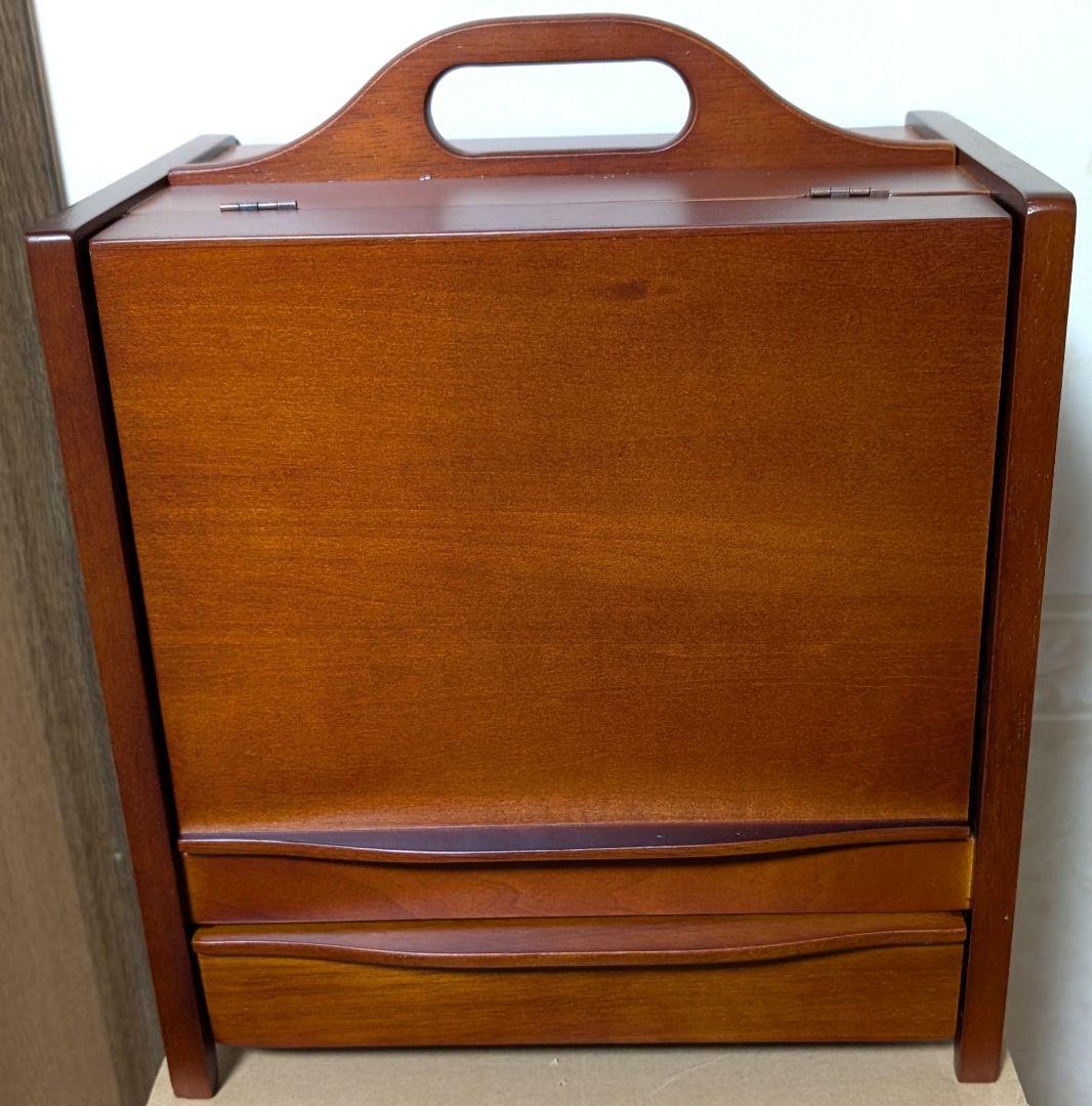 【未使用】木製ドレッサー ミラー付き 引き出し付き