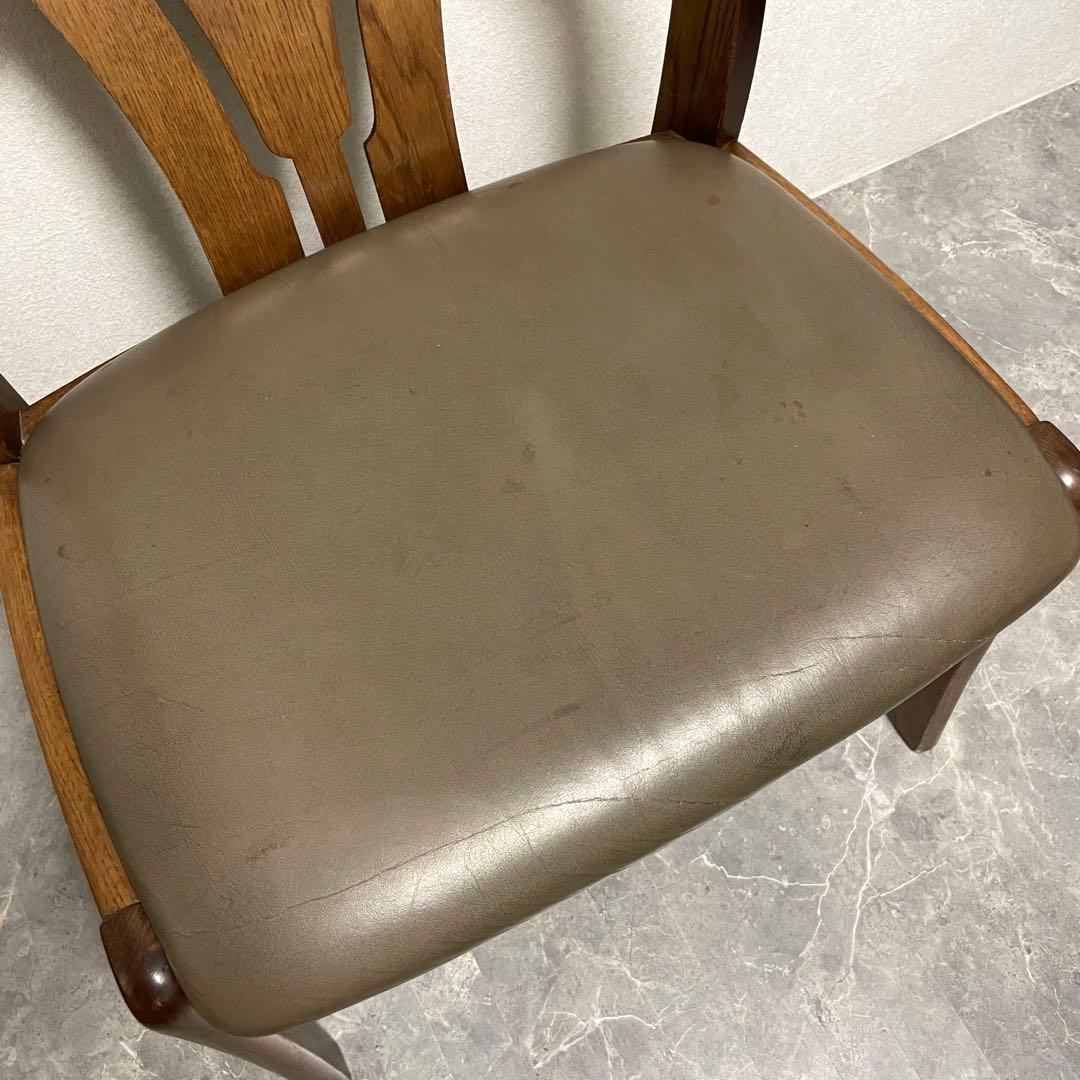 希少 辻木工 アームダイニングチェア① ヴィンテージ オーク無垢材