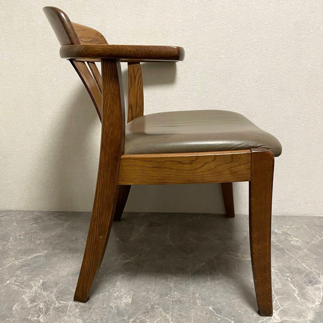 希少 辻木工 アームダイニングチェア① ヴィンテージ オーク無垢材