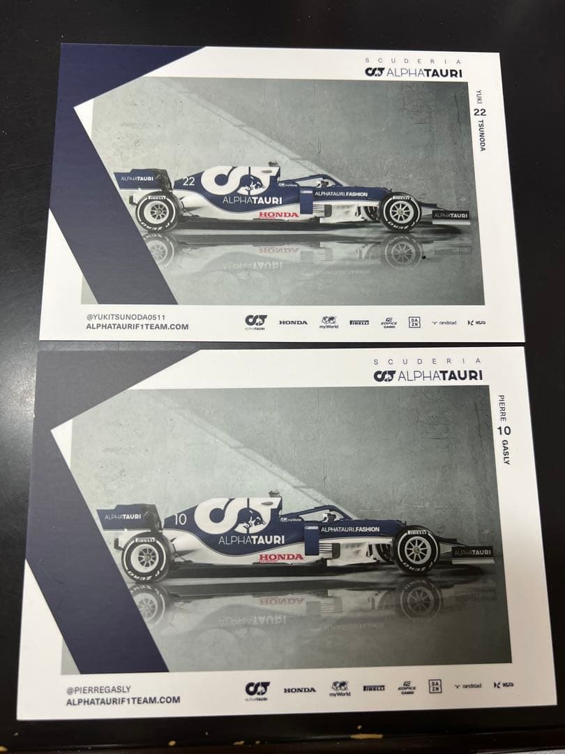 角田裕毅 直筆サイン ドライバーズカード ガスリー