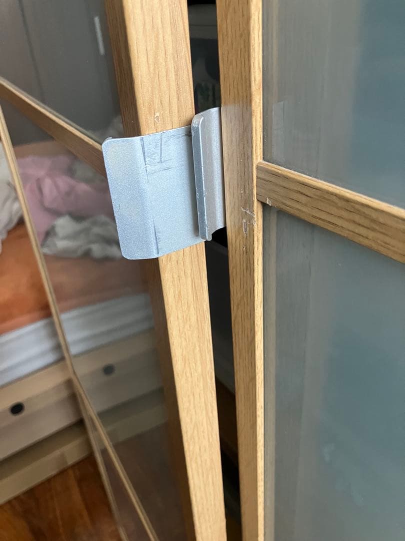 IKEA PAX ワードローブ 扉のみ オーク材 フロストガラス - メルカリ